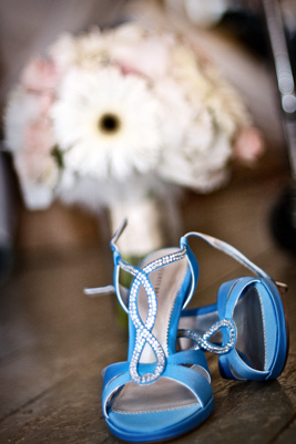 Something blue wedding heels